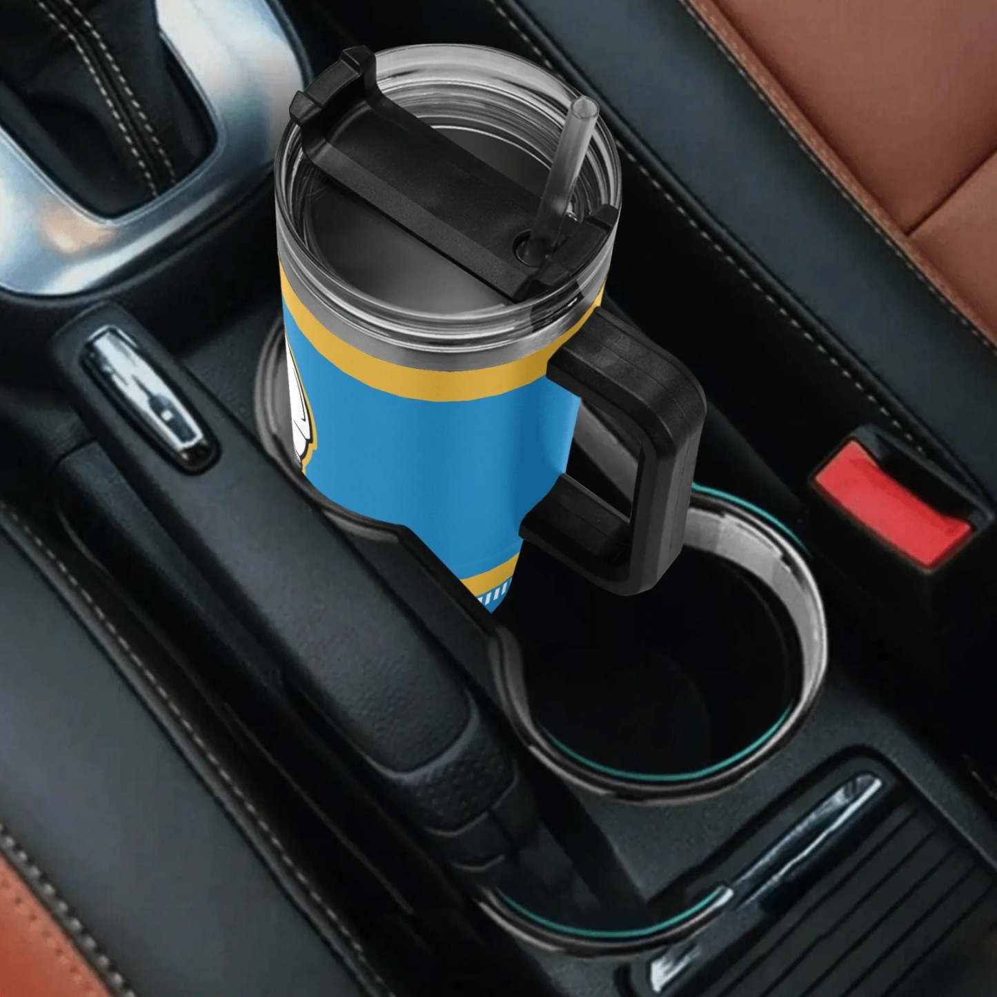 40oz Los Angeles Chargers Football Team Themed Stainless Steel Tumbler