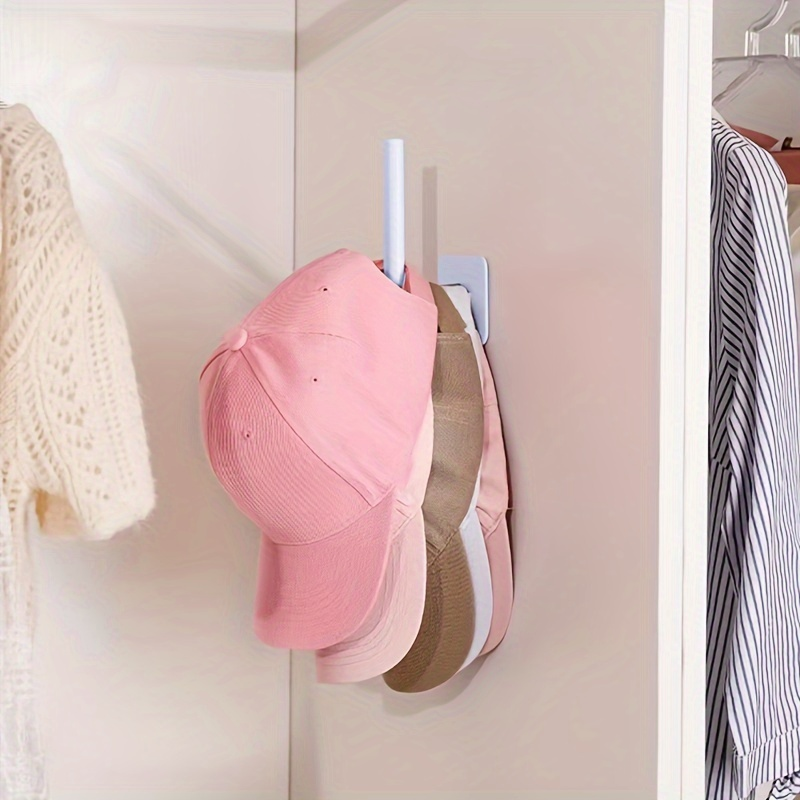 Set of 2 Wall Mounted Hat Hook Rack