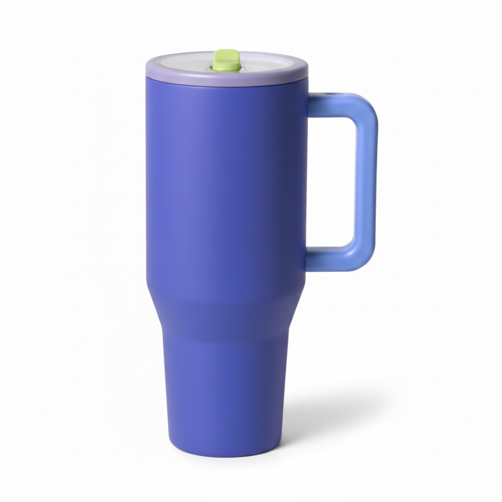 Insulated Travel Tumbler With Flip Straw