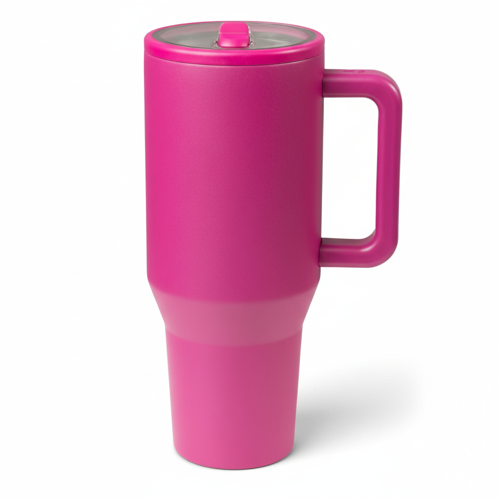 Insulated Travel Tumbler With Flip Straw