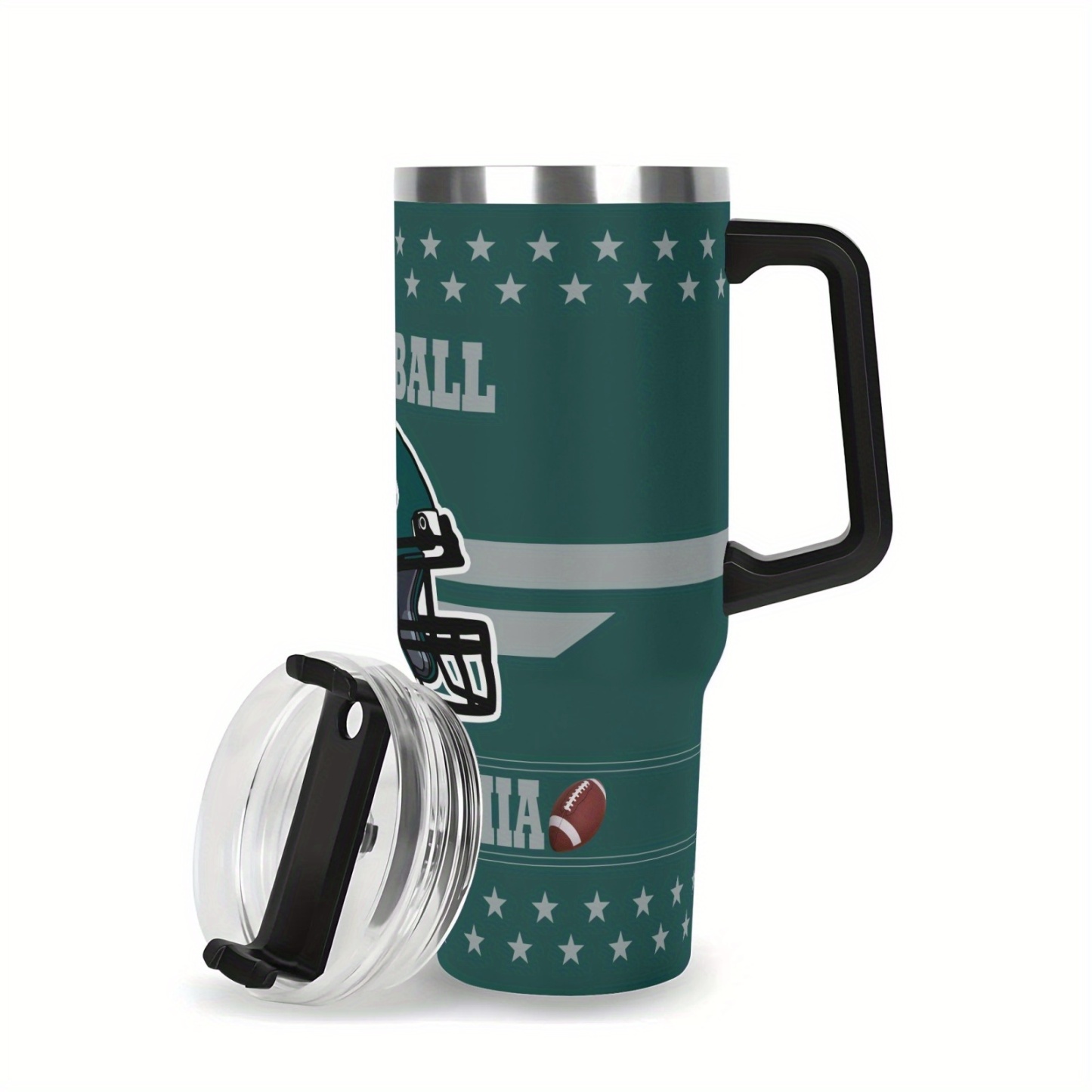 40oz Philadelphia Eagles Football Team Themed Stainless Steel Travel Tumbler