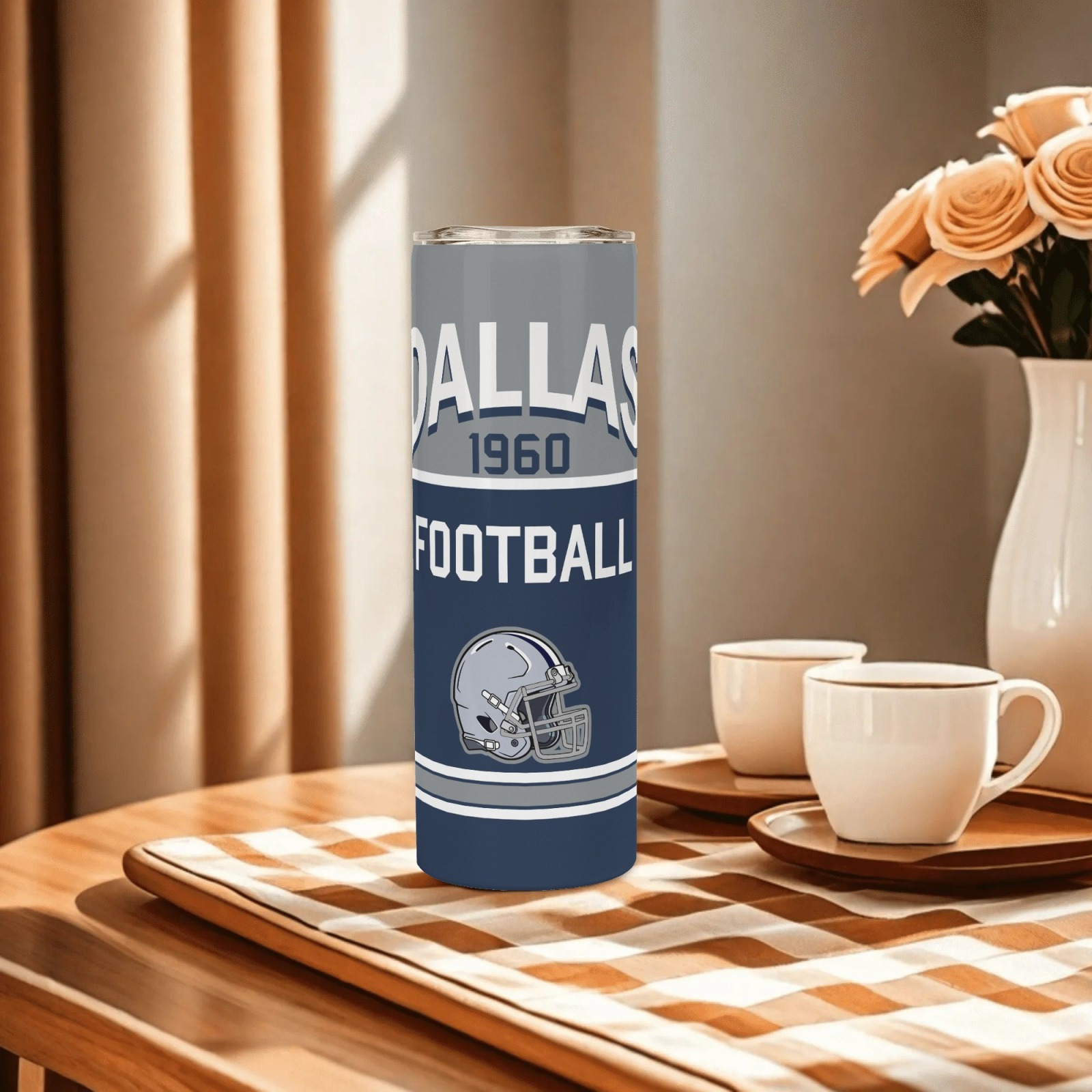20oz Dallas Football Team Themed Stainless Steel Travel Tumbler