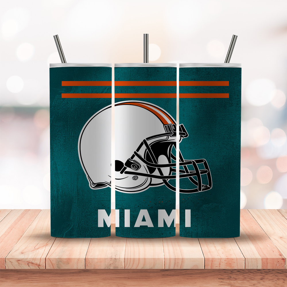 20oz Miami Football Design Stainless Steel Tumbler