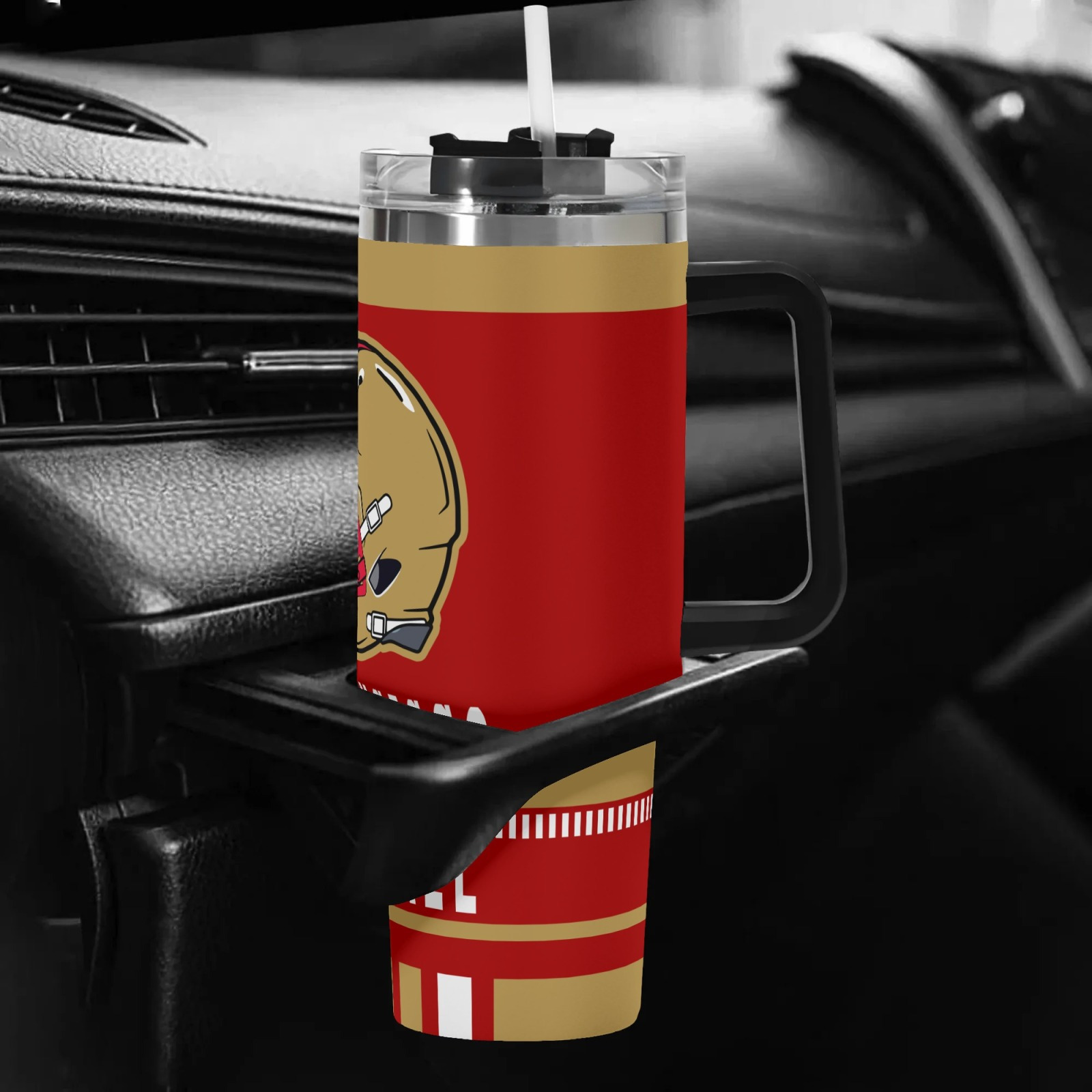 40oz San Francisco 49ers Football Themed Stainless Steel Tumbler