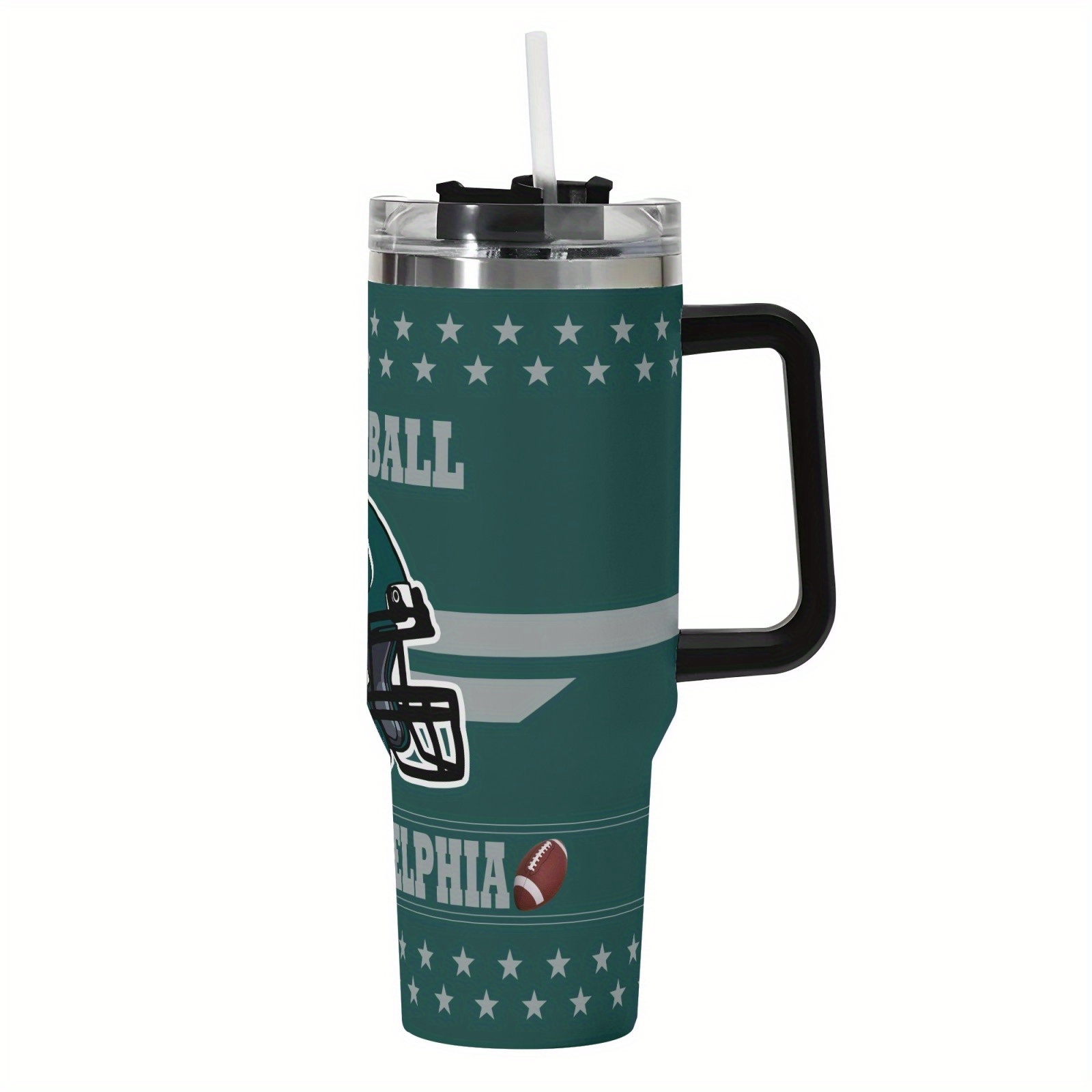 40oz Philadelphia Eagles Football Team Themed Stainless Steel Travel Tumbler