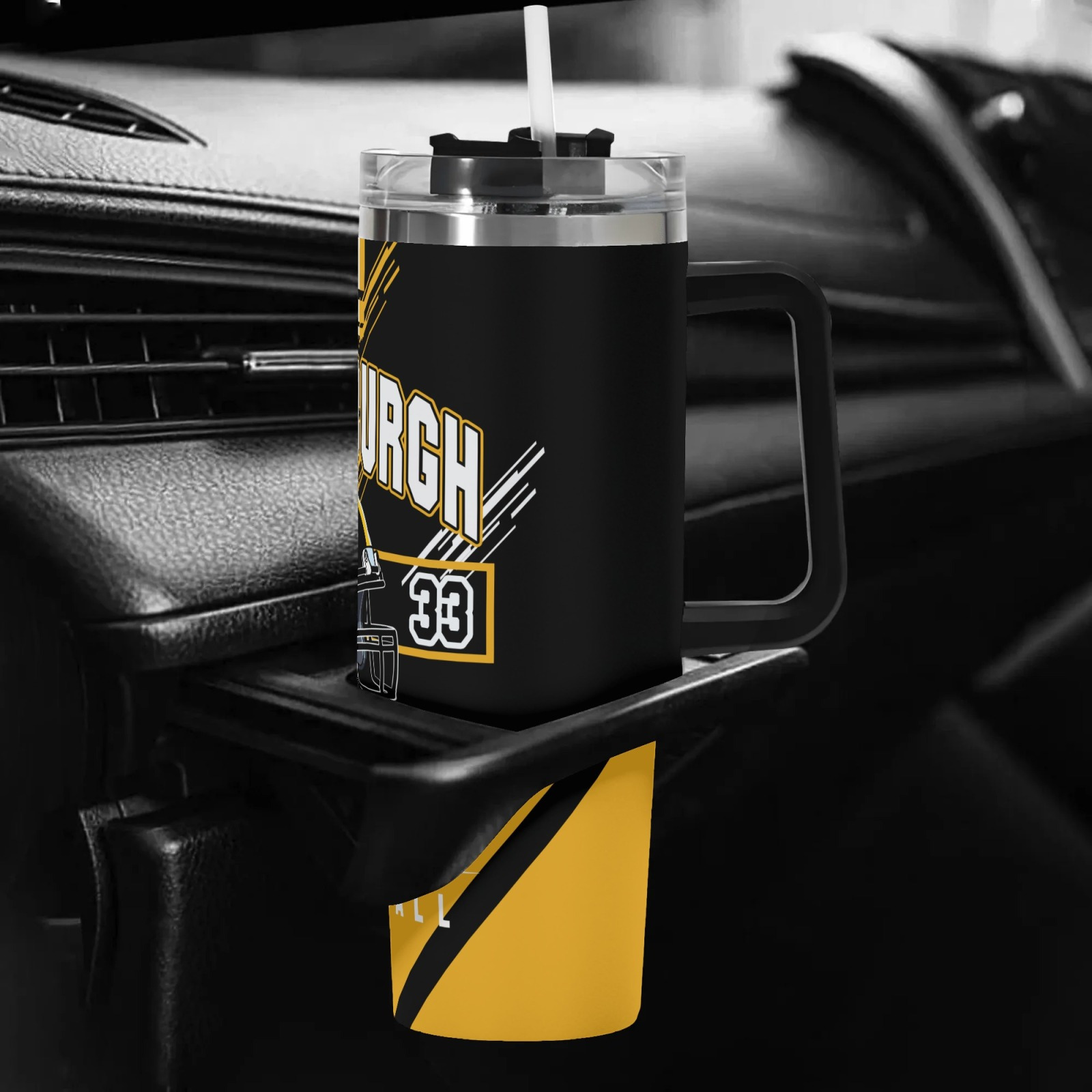 Personalized 40OZ Stainless Steel Vacuum Tumbler for Pittsburgh Football