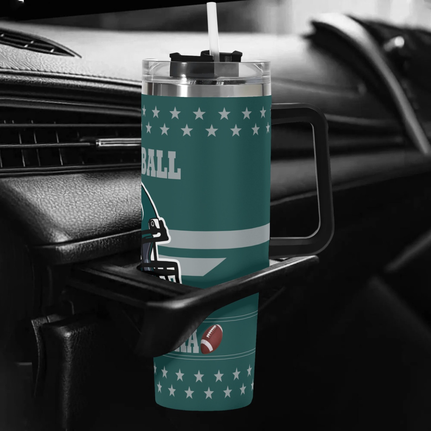 40oz Philadelphia Eagles Football Team Themed Stainless Steel Travel Tumbler