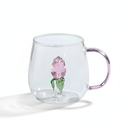 3D Animal Design Glass Mug