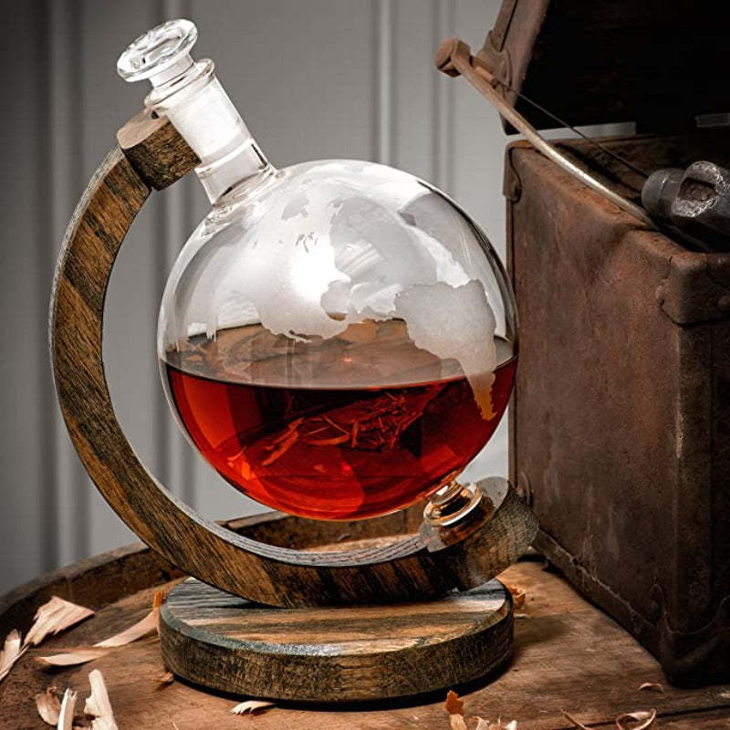 Glass Finished Liquor Decanter-Wine and Whiskey Decanter