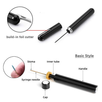 Portable Air Pressure Corkscrew Cork Remover-Wine and Whiskey Decanter