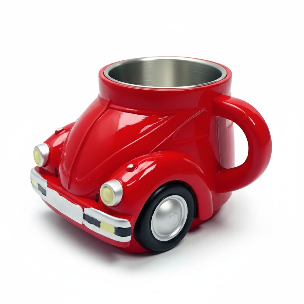 Fun Car Design Mug With Resin And Stainless Steel Build