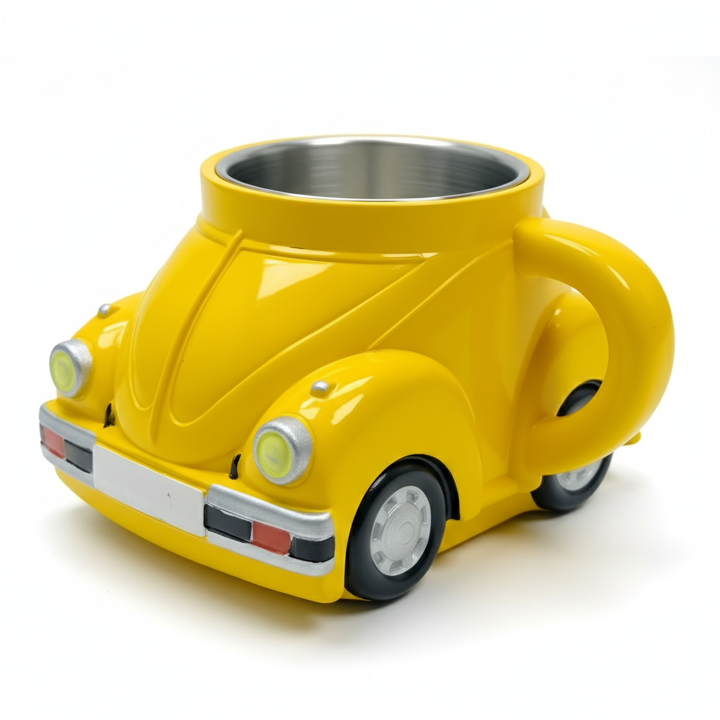 Fun Car Design Mug With Resin And Stainless Steel Build