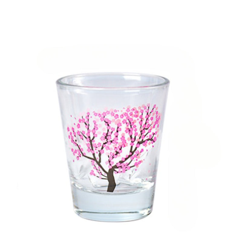 Cherry Blossom Patterned Shot Glass-Wine and Whiskey Decanter