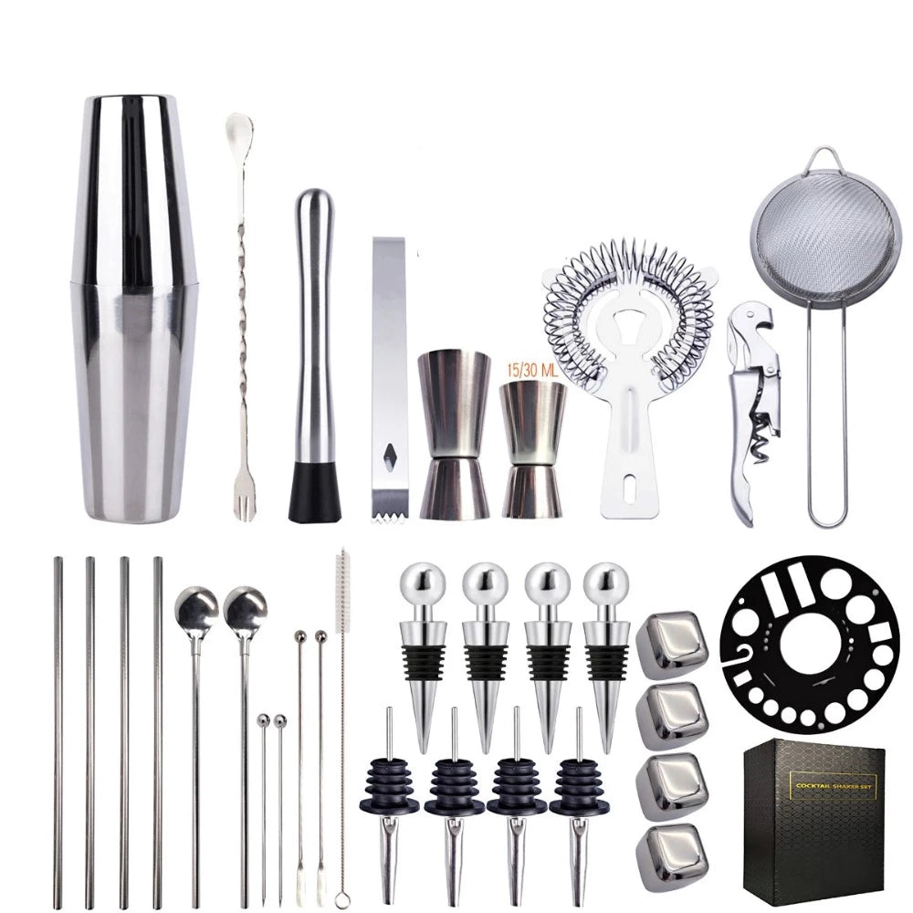 33-Piece Rotating Shaker-Wine and Whiskey Decanter