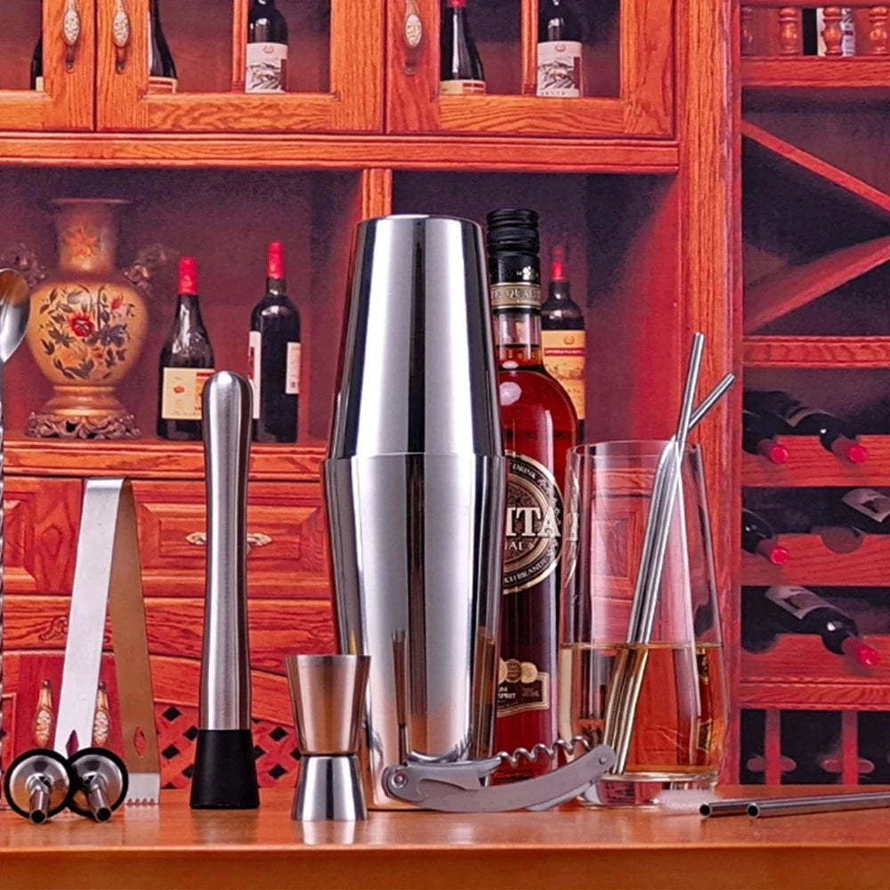 Stainless Steel Cocktail Kit-Wine and Whiskey Decanter