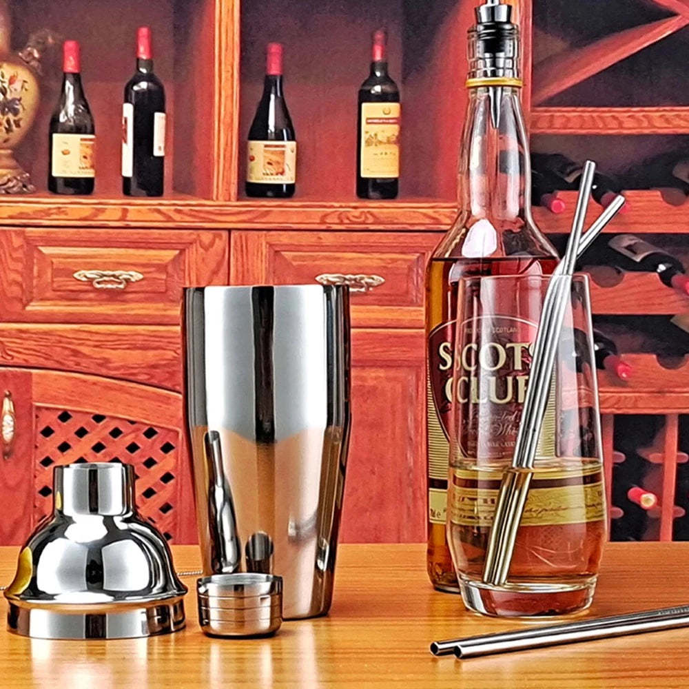 Stainless Steel Cocktail Kit-Wine and Whiskey Decanter