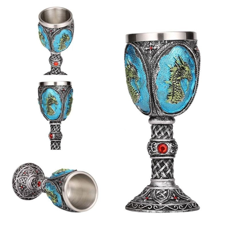 Stainless Steel Dragon Glass-Wine and Whiskey Decanter