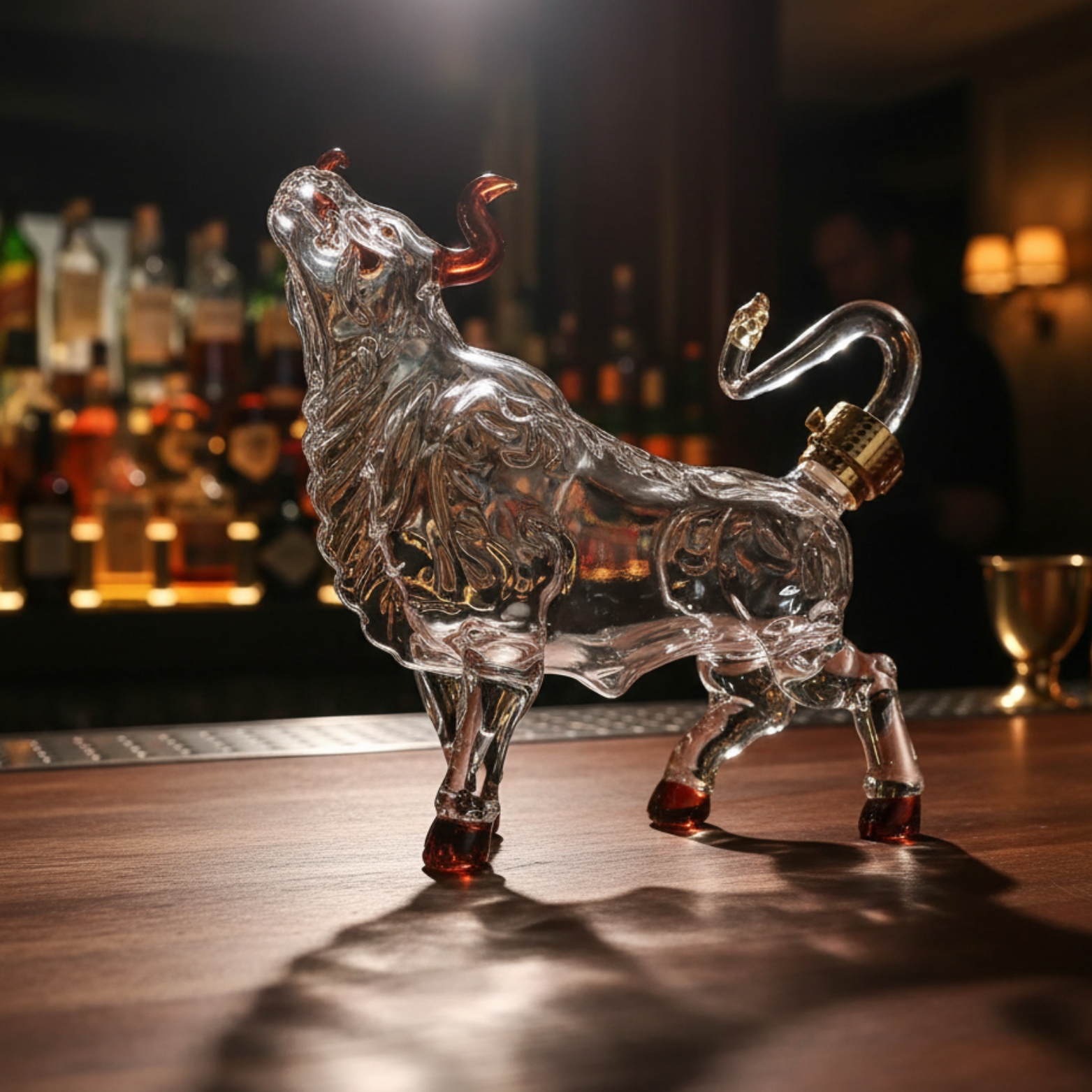 Bull Shaped Wine And Whiskey Decanter