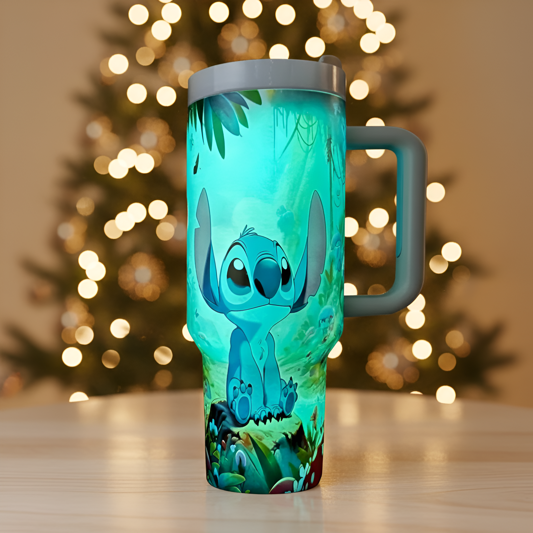 Cartoon Printed 40oz Drink Tumbler For Christmas Holiday Gift