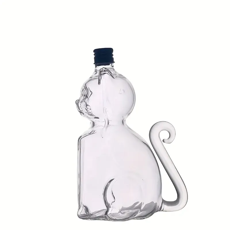 Cat Shaped Glass Wine And Whiskey Decanter