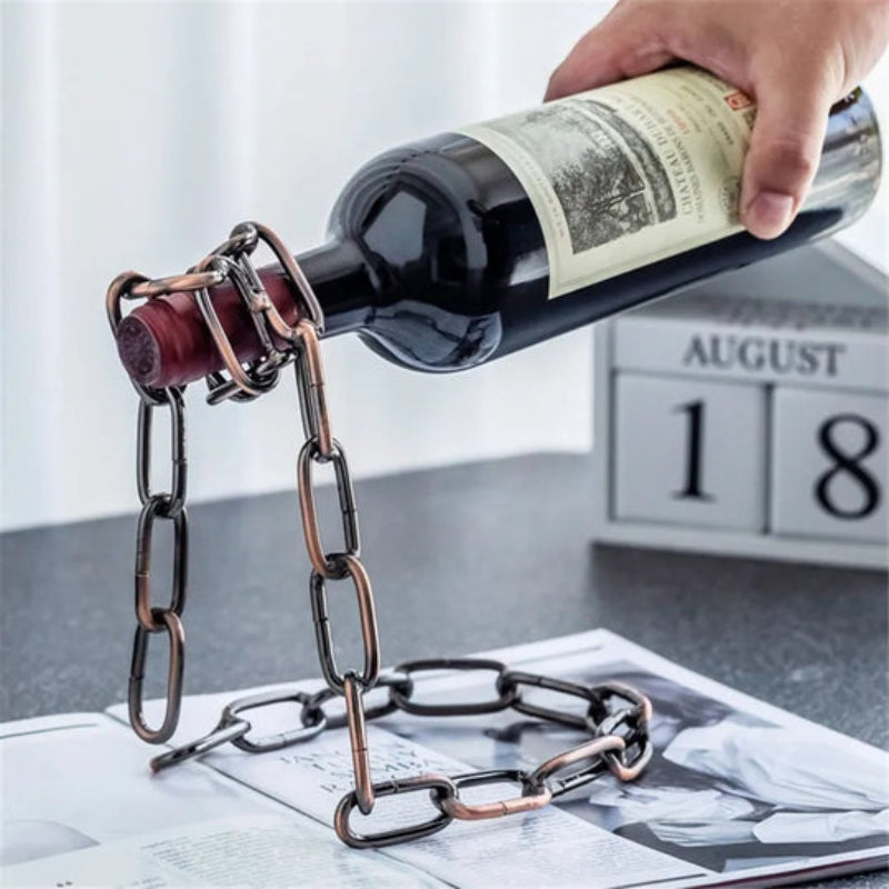 Floating Chain Bottle Holder-Wine and Whiskey Decanter