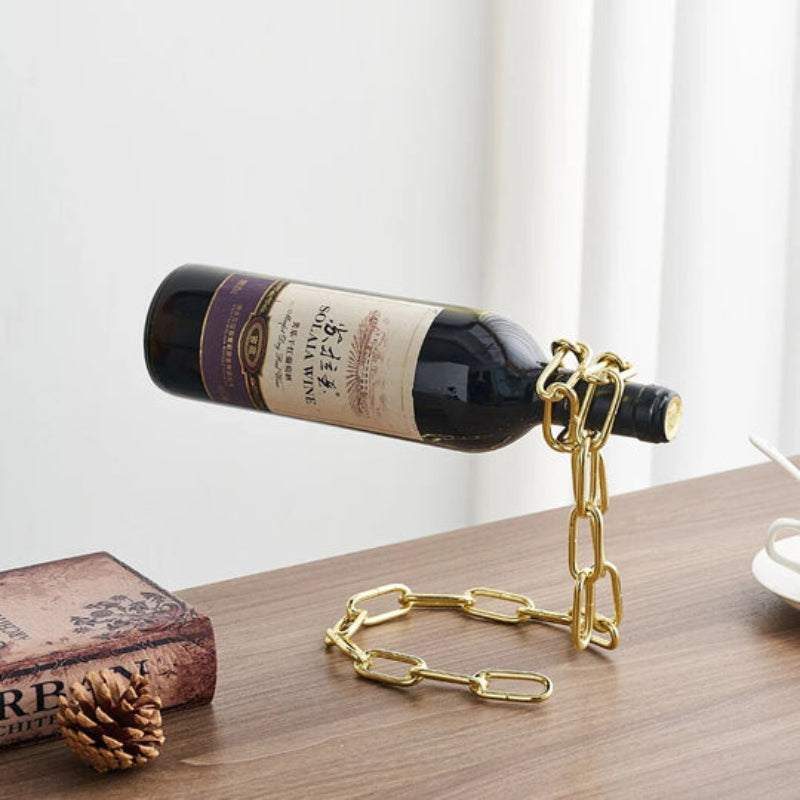 Floating Chain Bottle Holder-Wine and Whiskey Decanter