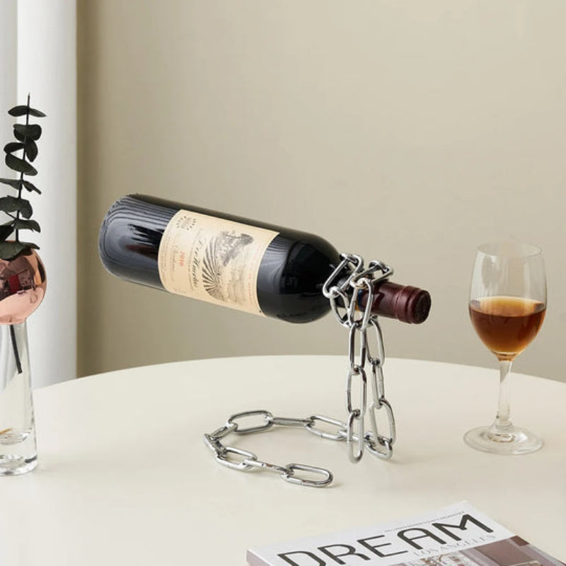 Floating Chain Bottle Holder-Wine and Whiskey Decanter