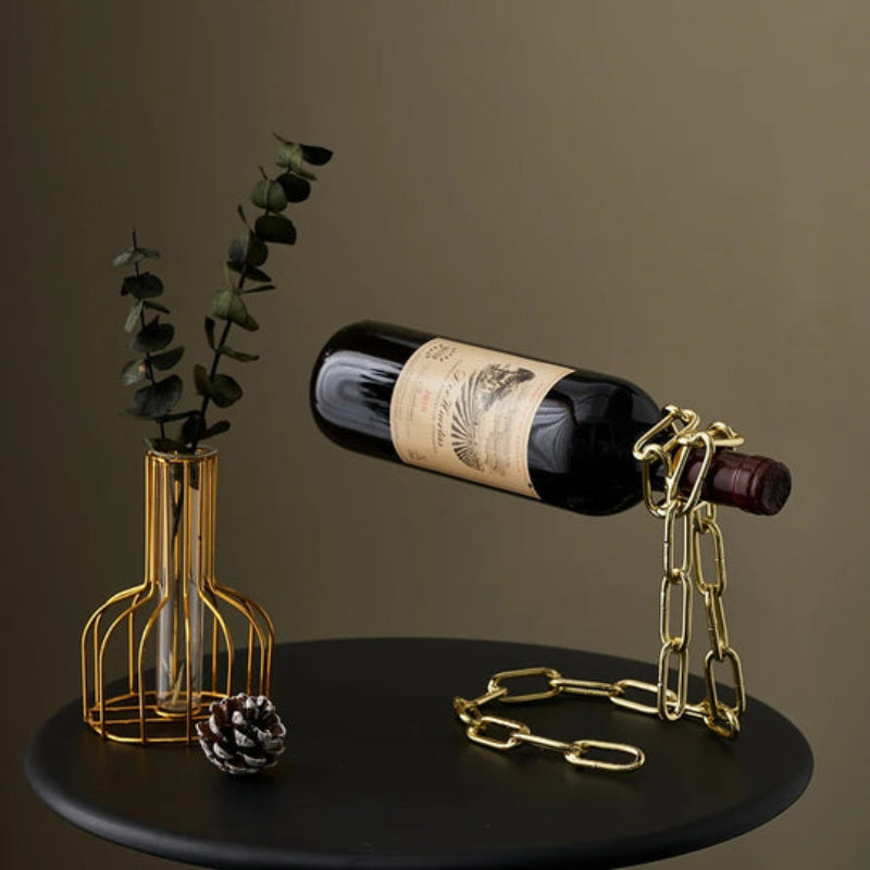 Floating Chain Bottle Holder-Wine and Whiskey Decanter