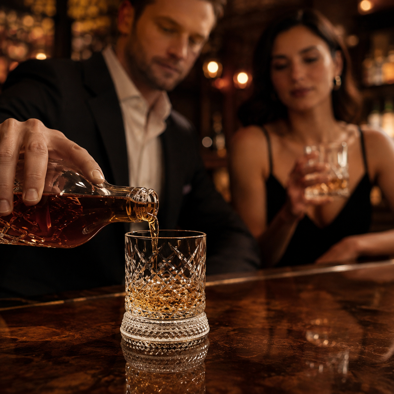 360 Degree Rotating Whiskey Glass For Stylish Drinking  