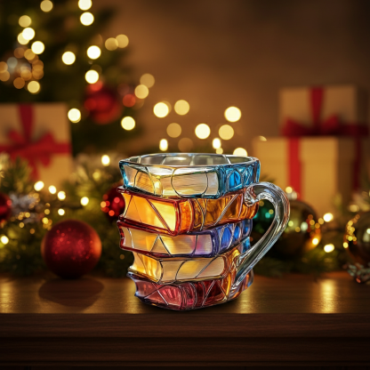 Unique 3D Christmas Book Mug For Holiday Present