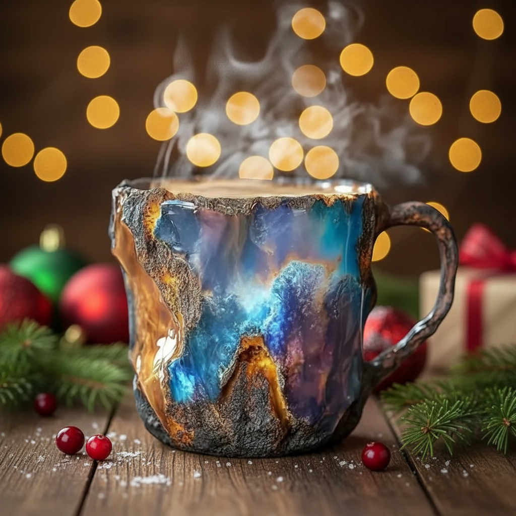 Christmas Mineral Crystal Coffee Mug For Holiday Gift