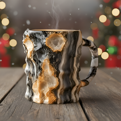 Christmas Mineral Crystal Coffee Mug For Holiday Gift