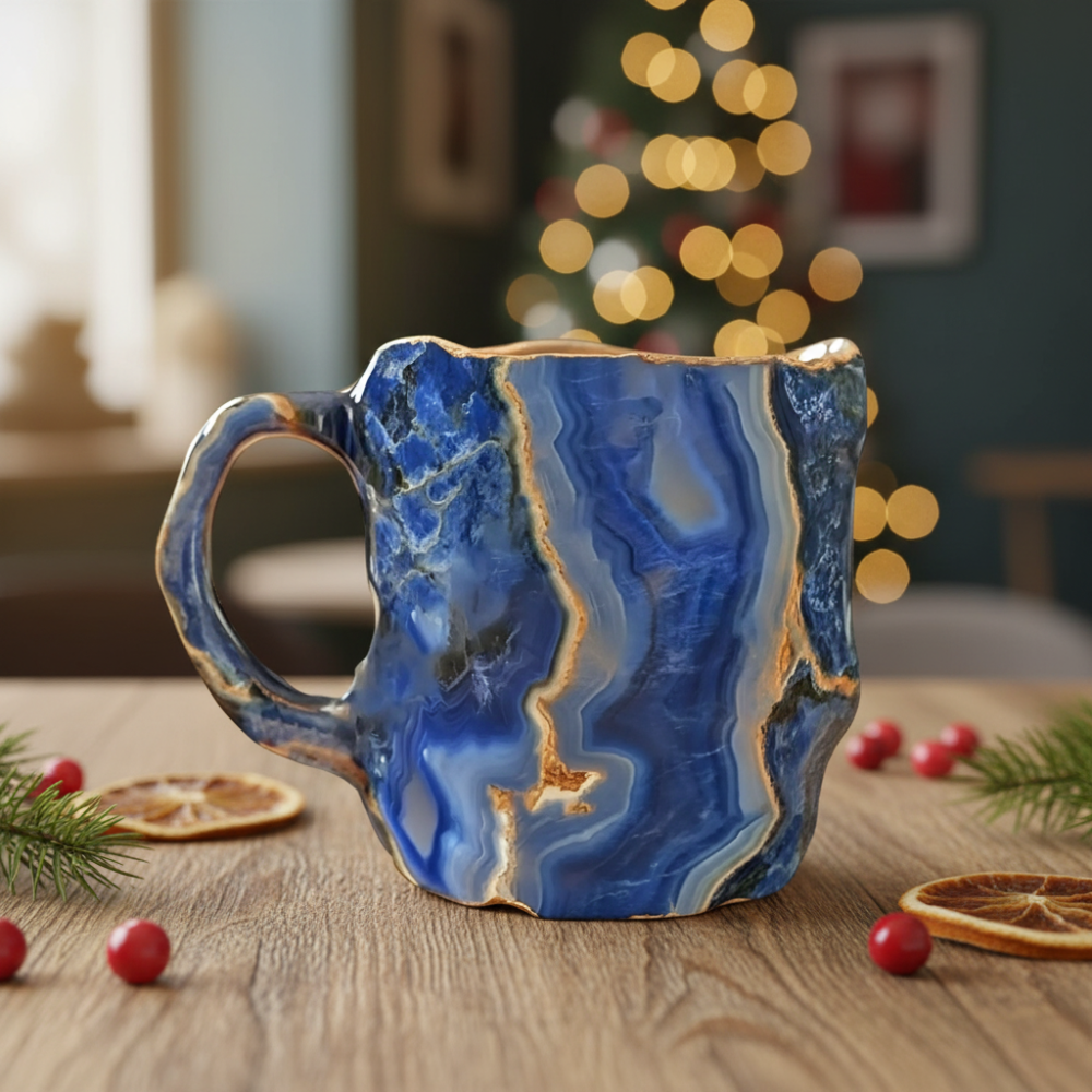 Christmas Mineral Crystal Coffee Mug For Holiday Gift