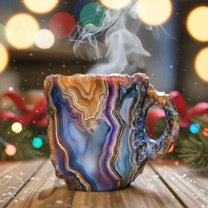 Christmas Mineral Crystal Coffee Mug For Holiday Gift