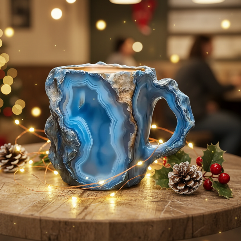 Christmas Mineral Crystal Coffee Mug For Holiday Gift