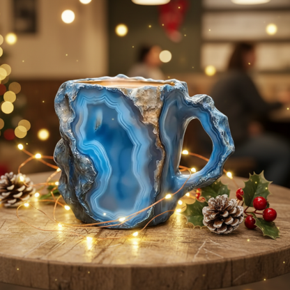 Christmas Mineral Crystal Coffee Mug For Holiday Gift