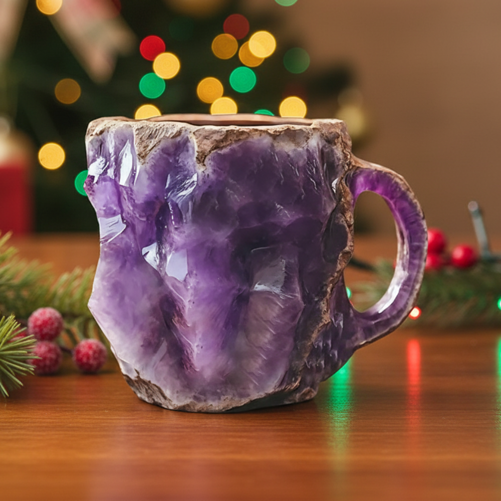 Christmas Mineral Crystal Coffee Mug For Holiday Gift