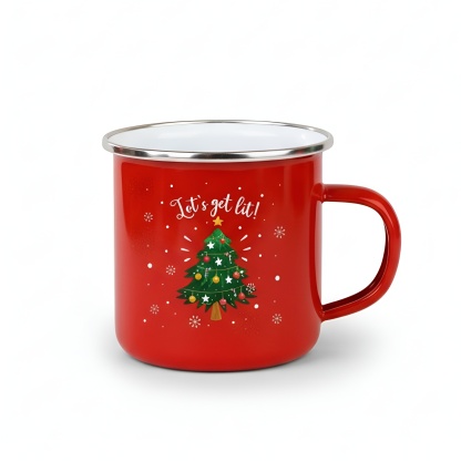 Christmas Themed Festive Printed Metal Mug