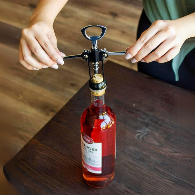 Classic Corkscrew Wine Opener With Timeless And Stylish Design