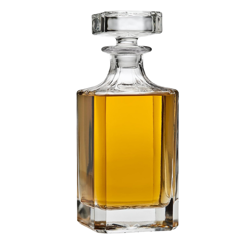 Classic Glass Whiskey Decanter With Airtight Stopper