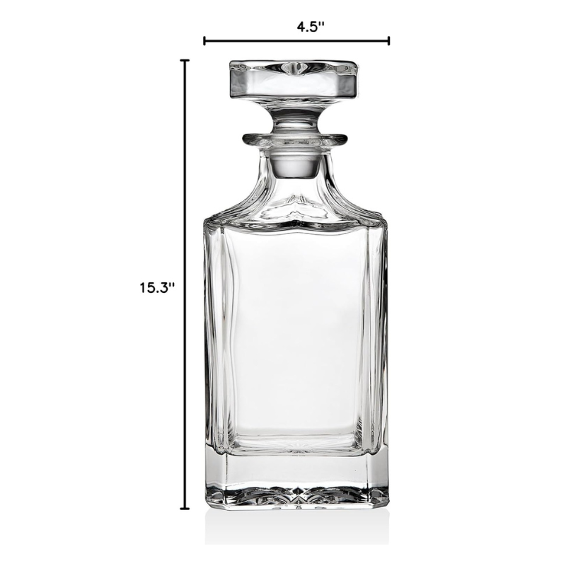 Classic Glass Whiskey Decanter With Airtight Stopper