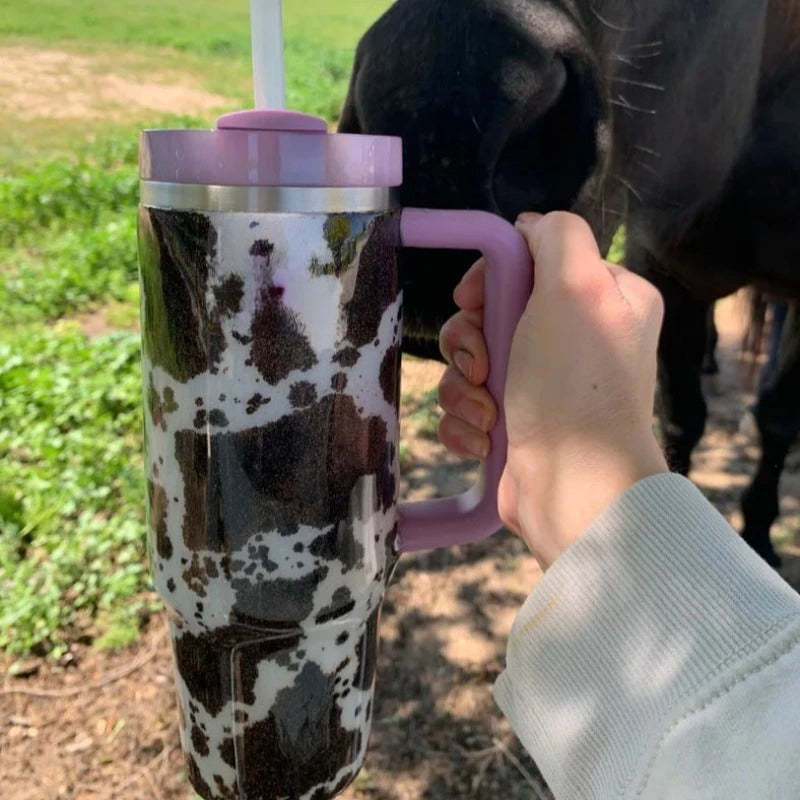 Cow Patterned 40Oz Tumbler-Wine and Whiskey Decanter