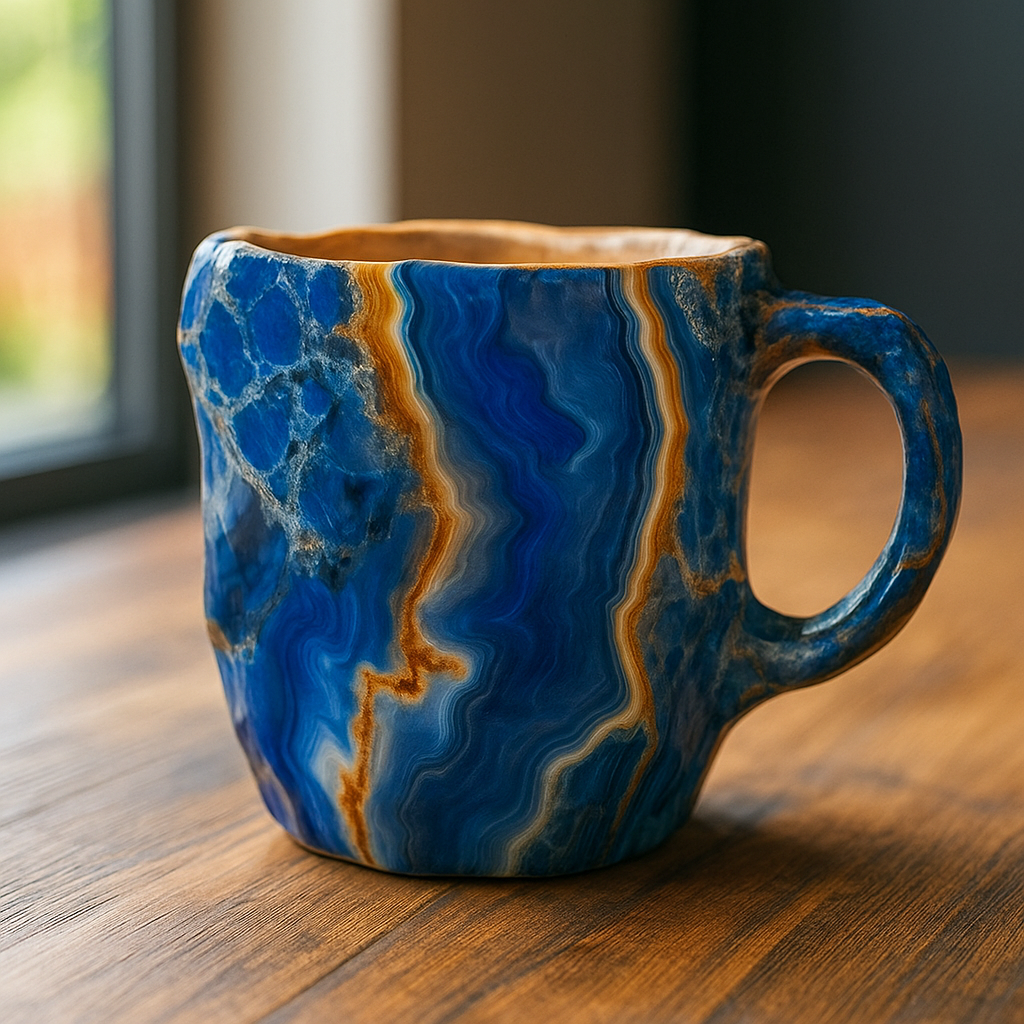 Crystal Inspired Ceramic Coffee Mug-Wine and Whiskey Decanter