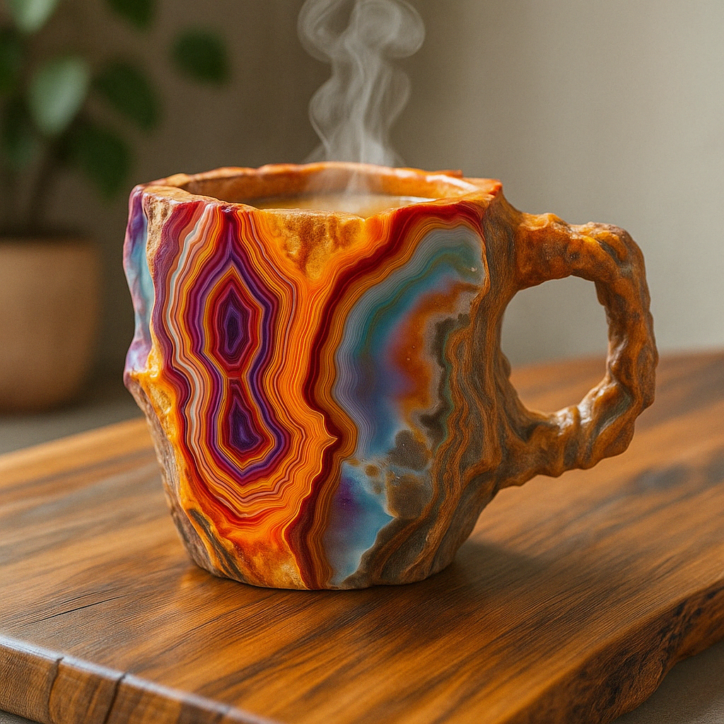 Crystal Inspired Ceramic Coffee Mug-Wine and Whiskey Decanter