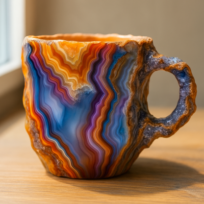 Crystal Inspired Ceramic Coffee Mug-Wine and Whiskey Decanter