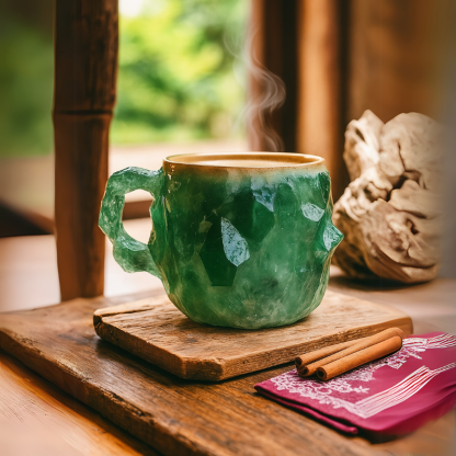 Crystal Inspired Ceramic Coffee Mug-Wine and Whiskey Decanter