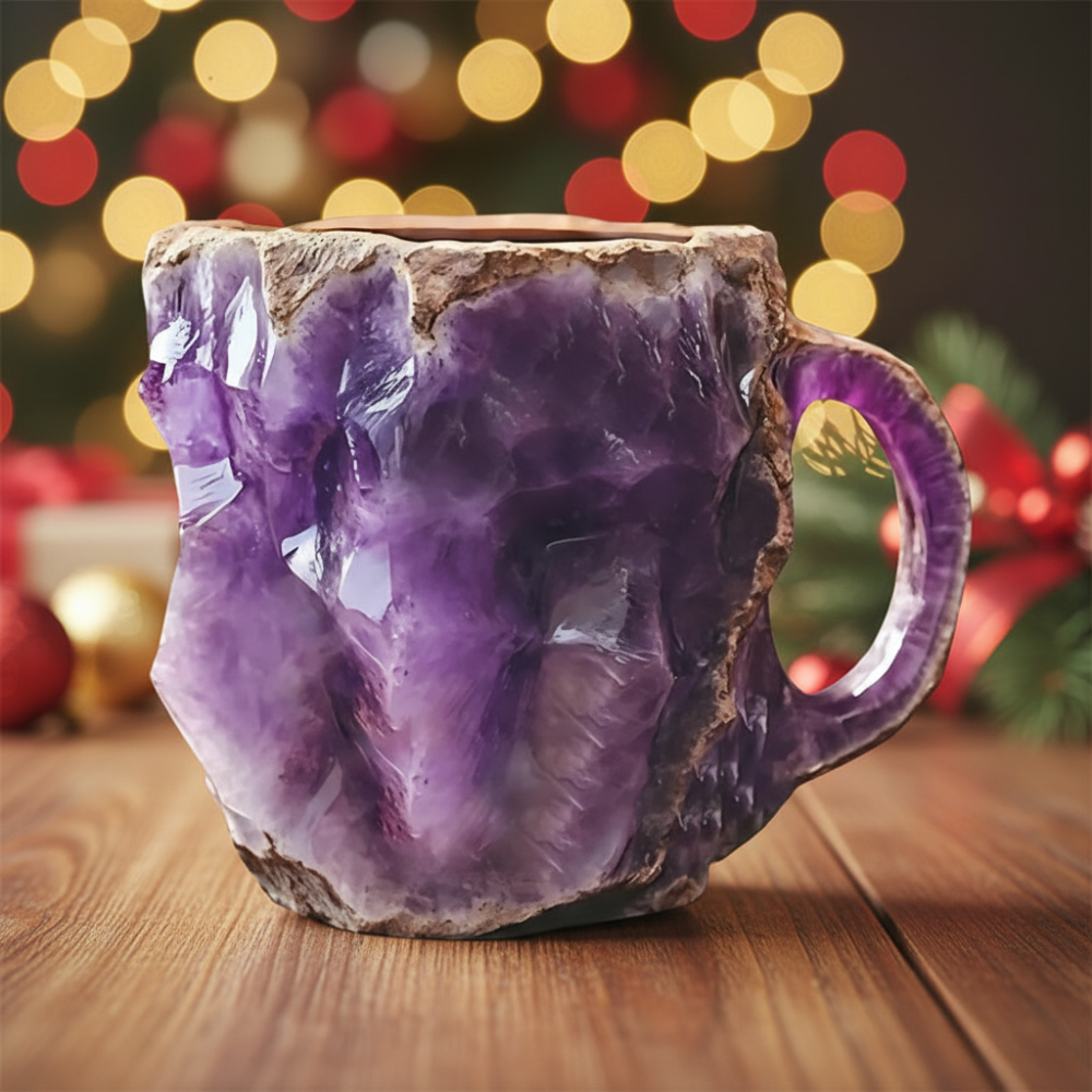 Crystal Mineral Coffee Mug For Christmas Celebration