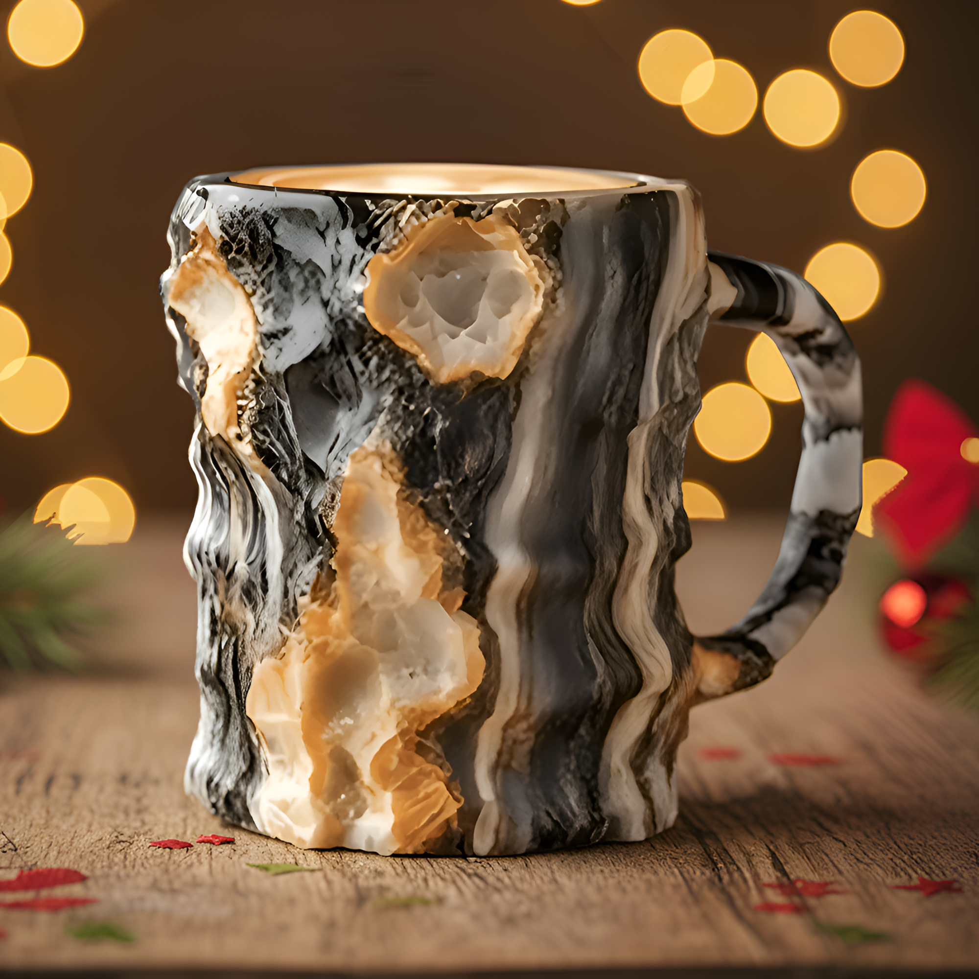 Crystal Mineral Coffee Mug For Christmas Celebration