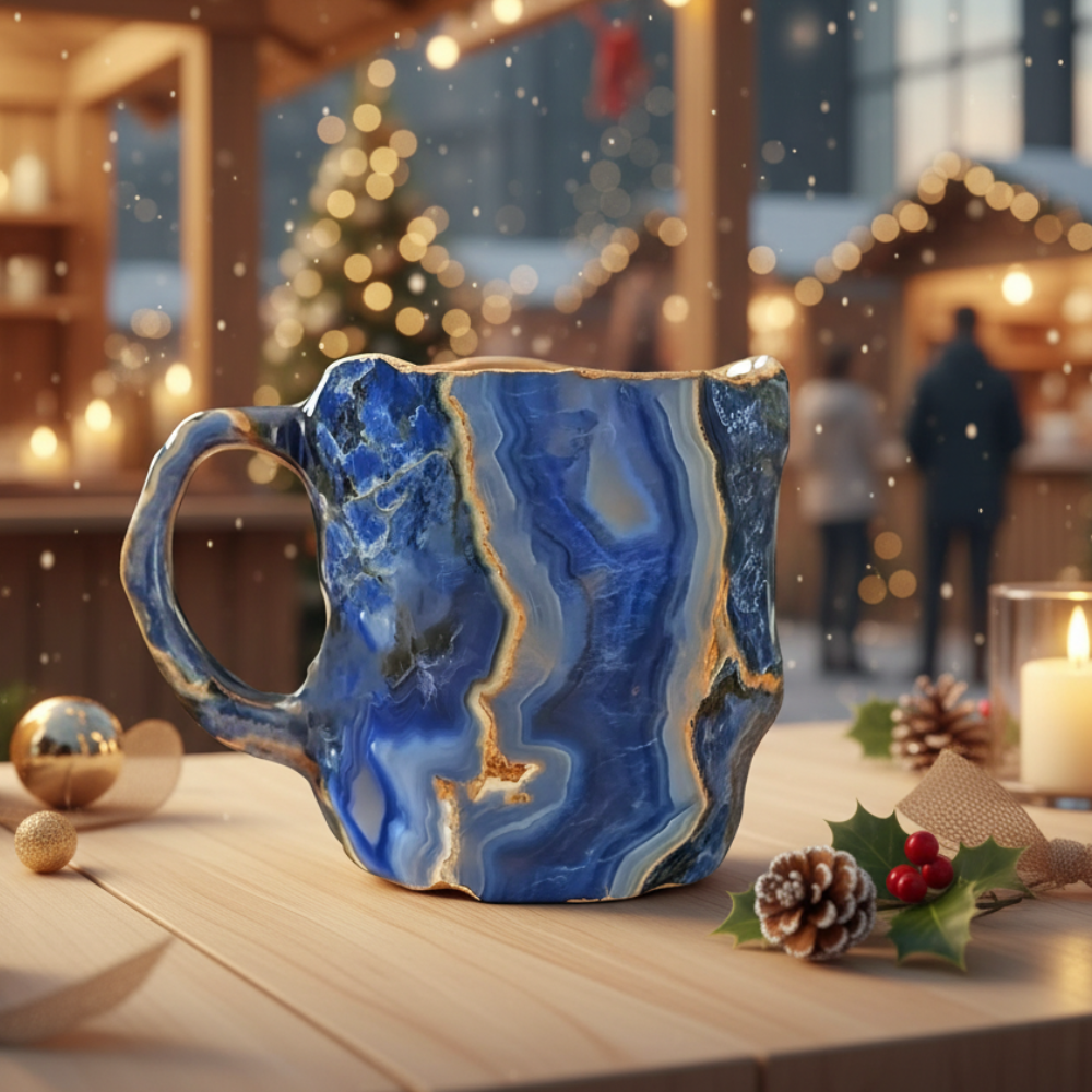 Crystal Mineral Coffee Mug For Christmas Celebration