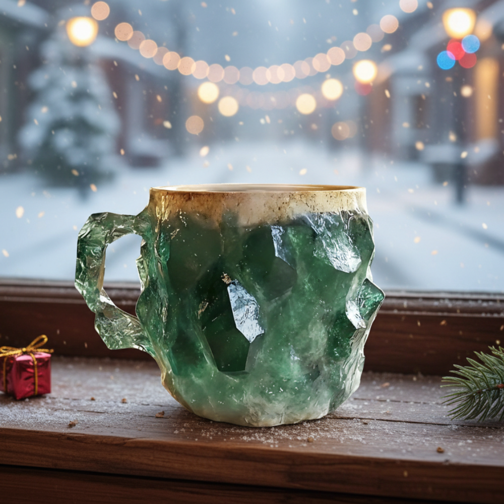 Crystal Mineral Coffee Mug For Christmas Celebration